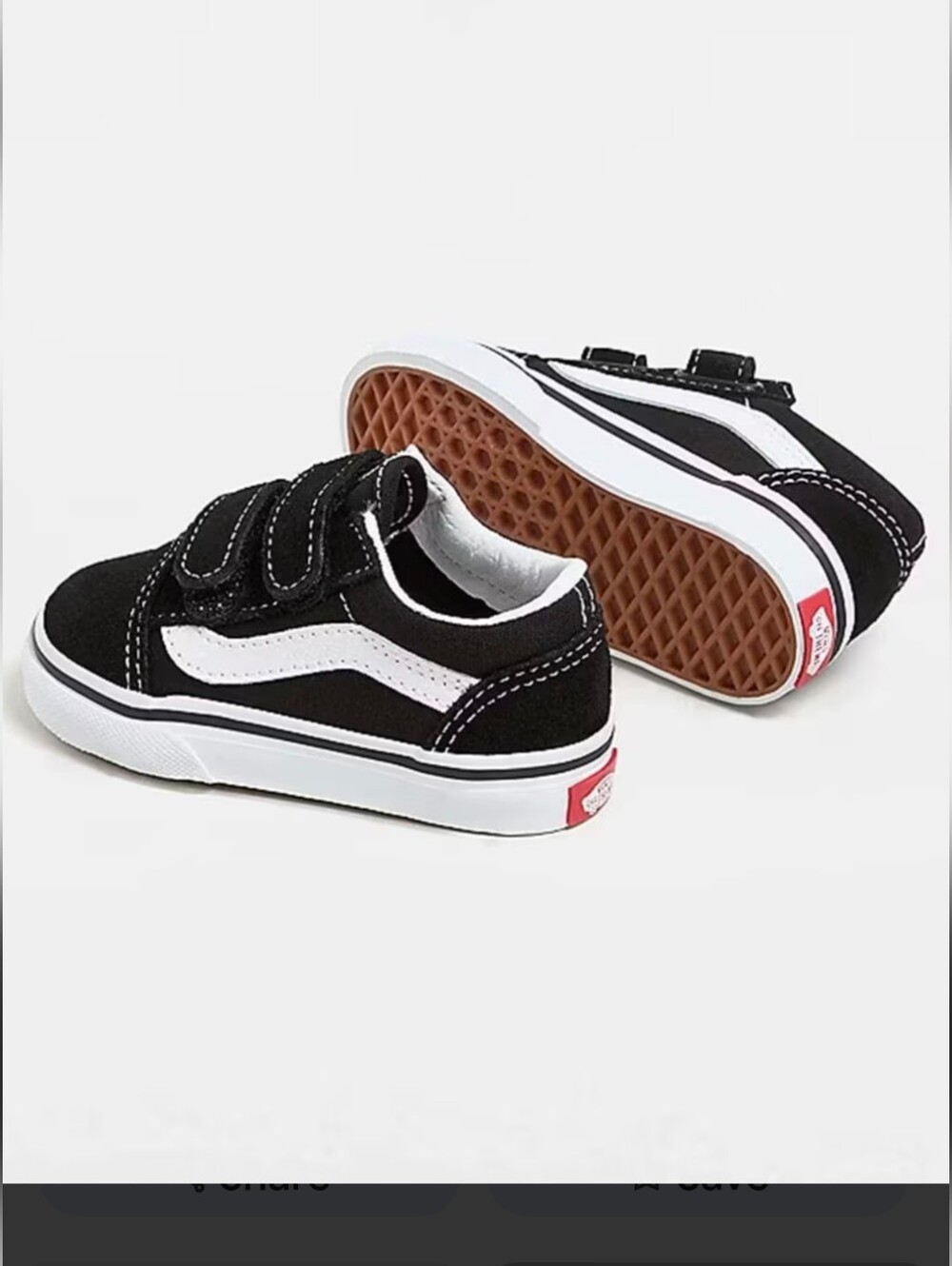 Vans Old Skool the iconic classic with practical Velcro closures Infant Size 7